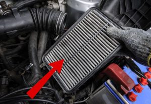 filtre à particules dans un moteur de voiture