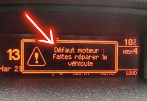 voyant "faires réparer le véhicule"