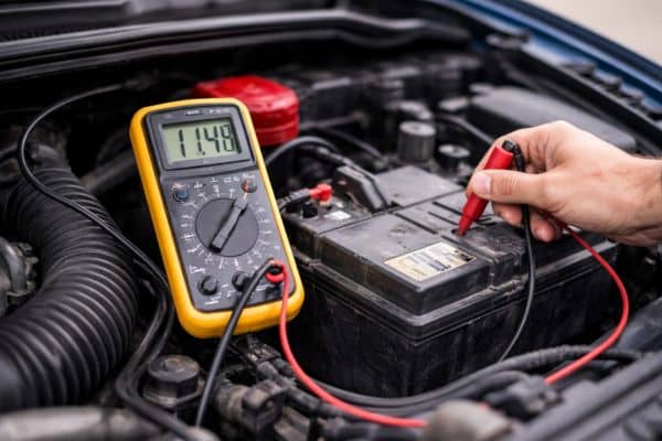 test de la batterie d'un kangoo