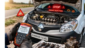 moteur de kangoo ouvert avec panne sur l'injection