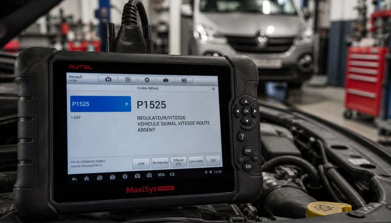 code sur une valise P1525 renault