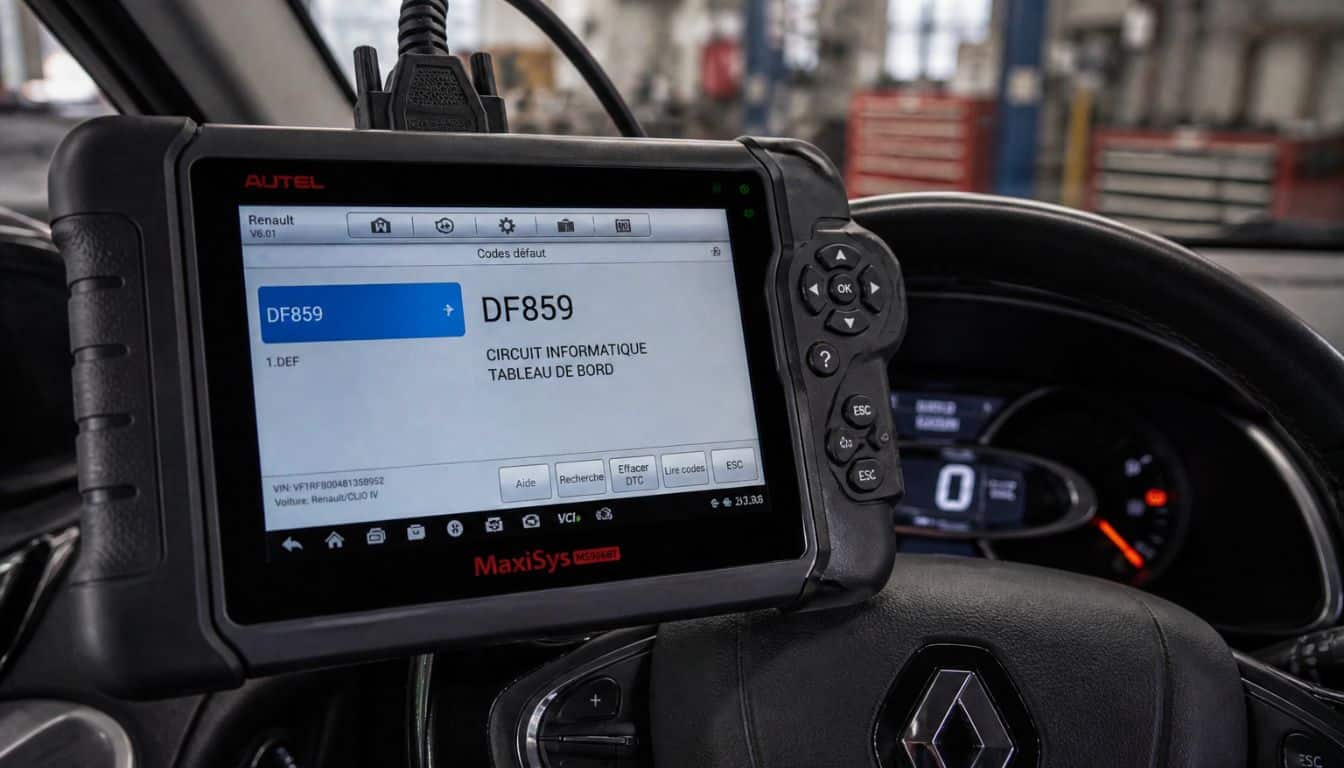 code df859 sur valise renault