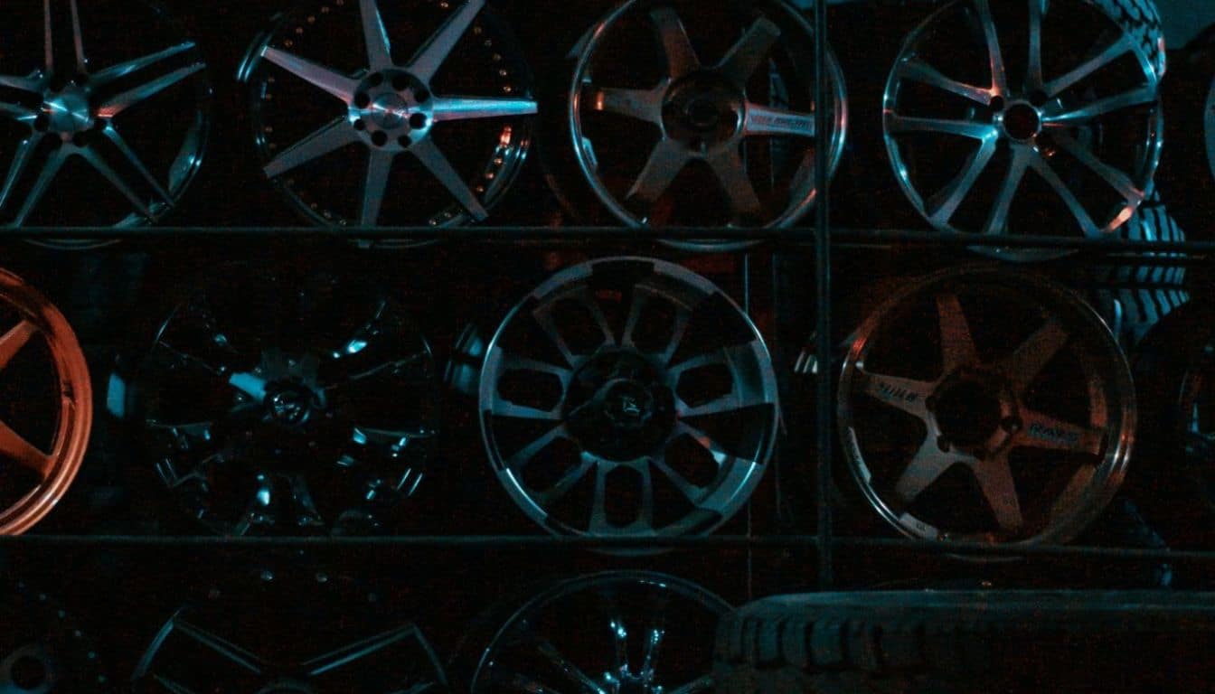 jantes dans un garage