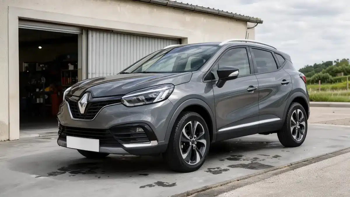 Renault Captur II 1.3 TCe 140 garé devant un garage français