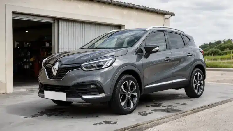 Renault Captur II 1.3 TCe 140 garé devant un garage français