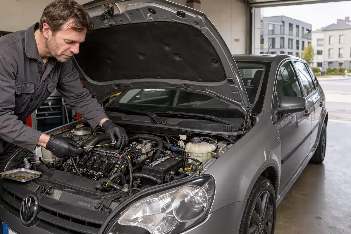 Contrôle du niveau d’huile et de l’allumage sur une Golf Plus 1.4 80 ch